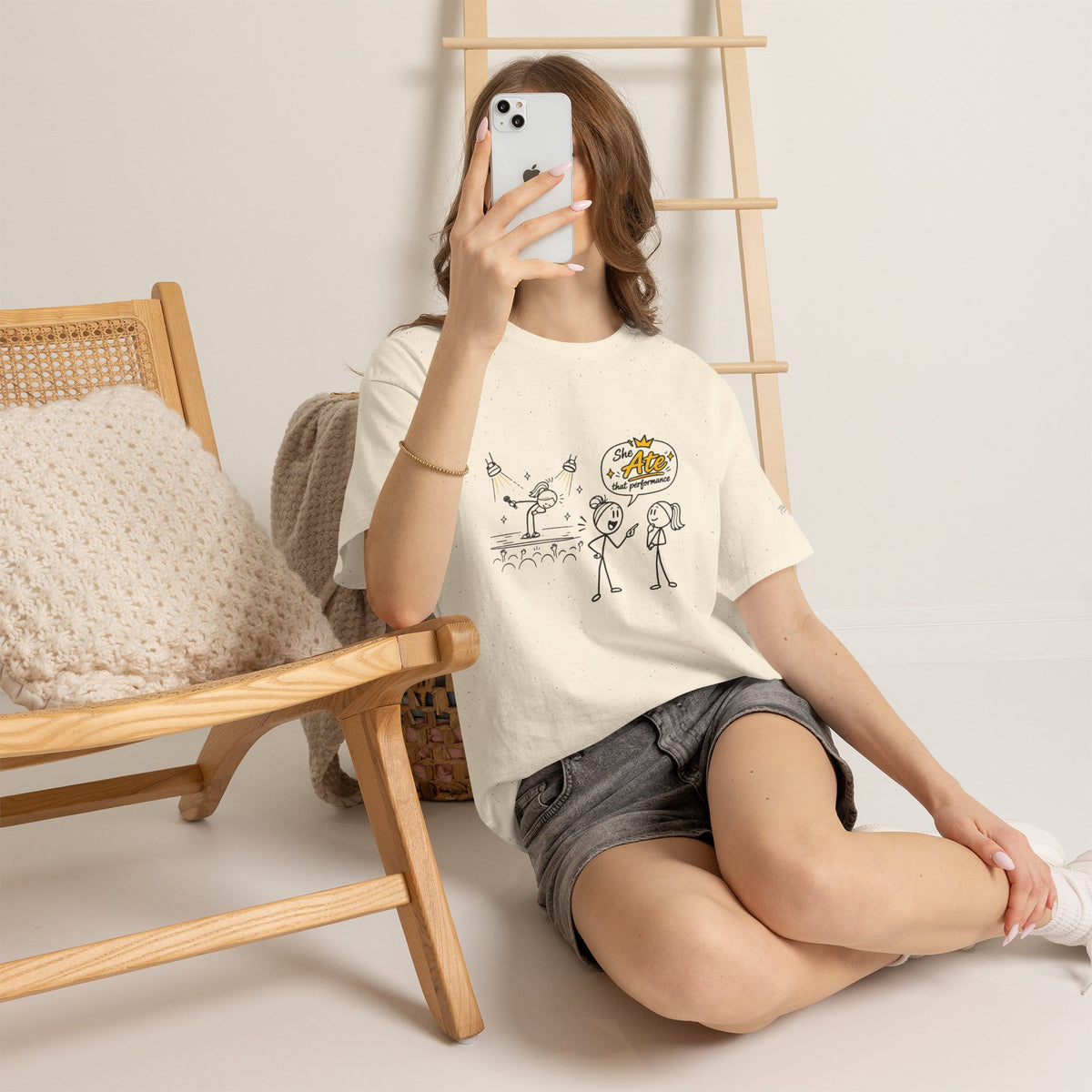 "Ate" Gen Z Slang - Stick Figure Tee