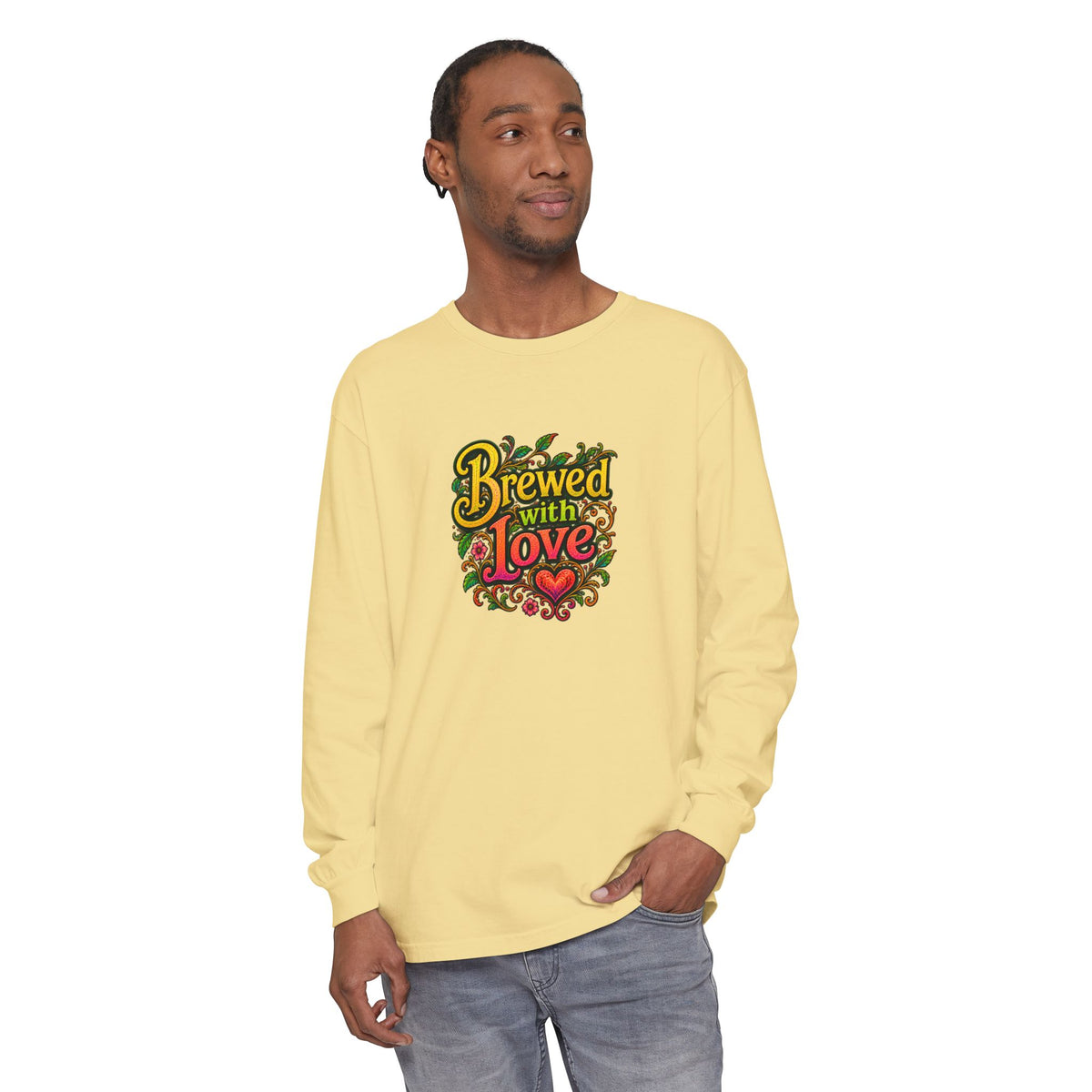"Brewed with Love, Sipped with Awe" Long Sleeve Tee