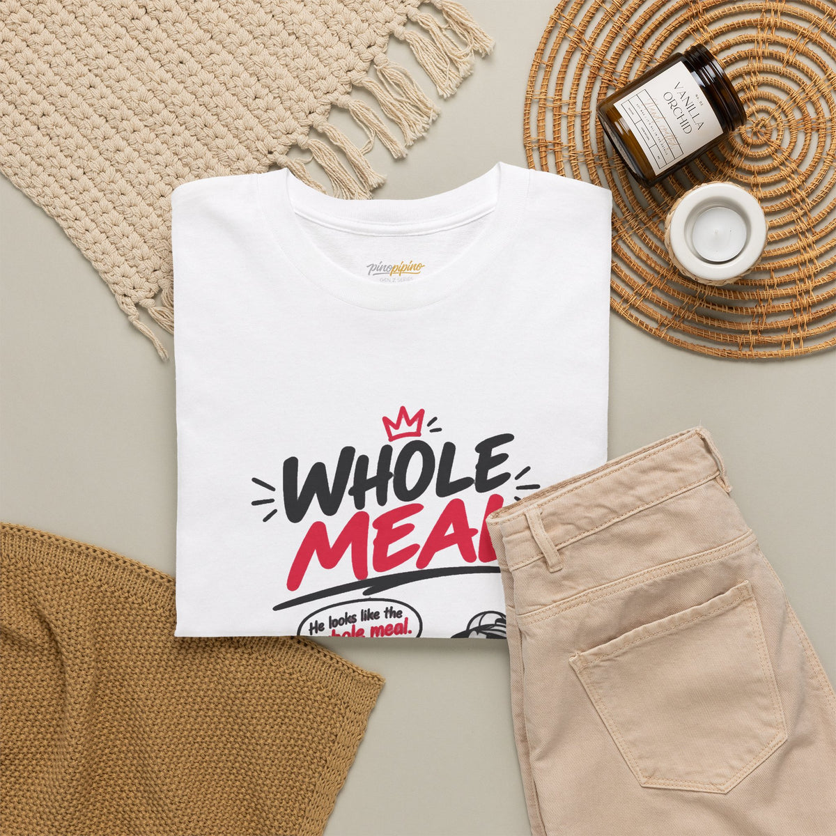 Fitness Tee — "Whole Meal" Gym Motivation Shirt