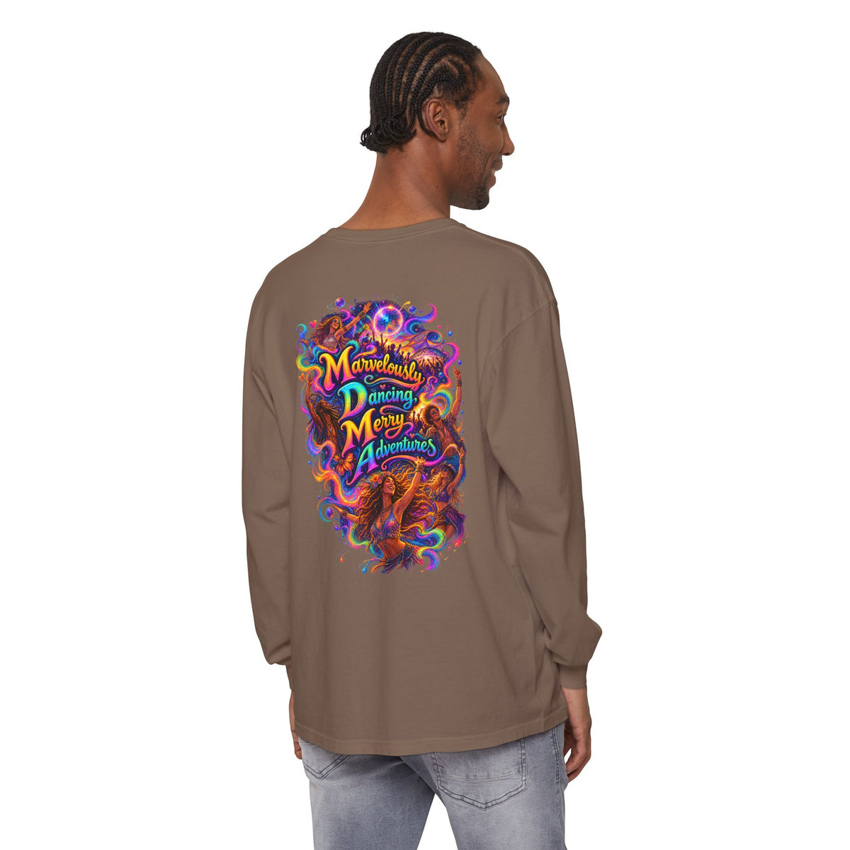 "Marvelously Dancing Merry Adventures" Psychedelic Long Sleeve Tee
