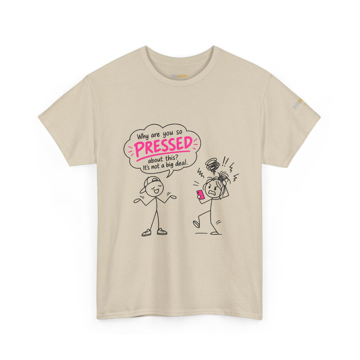 "Why Are You So Pressed?" Cartoon Graphic Tee