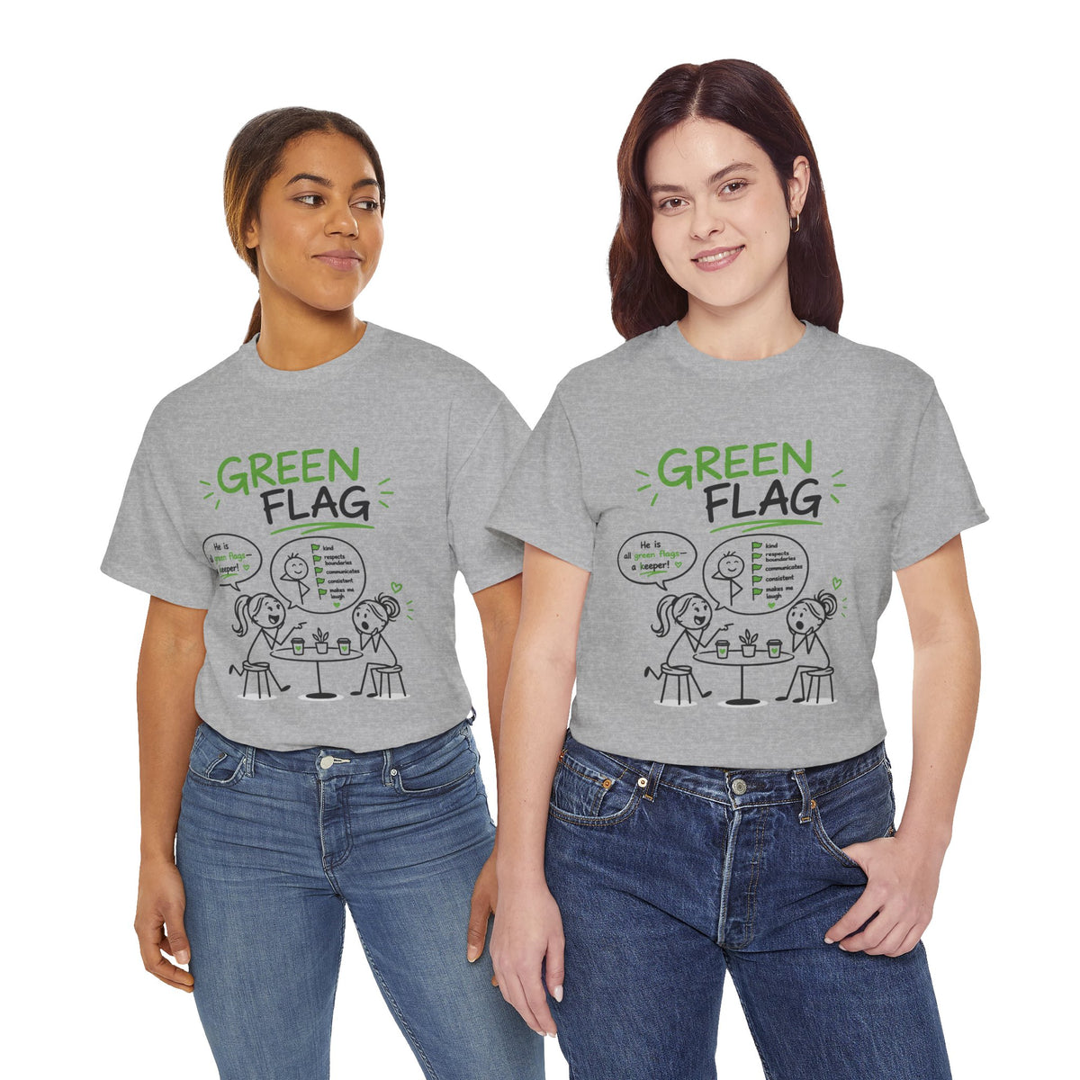 "Green Flag" Conversation T‑Shirt — Funny Dating Talk Tee