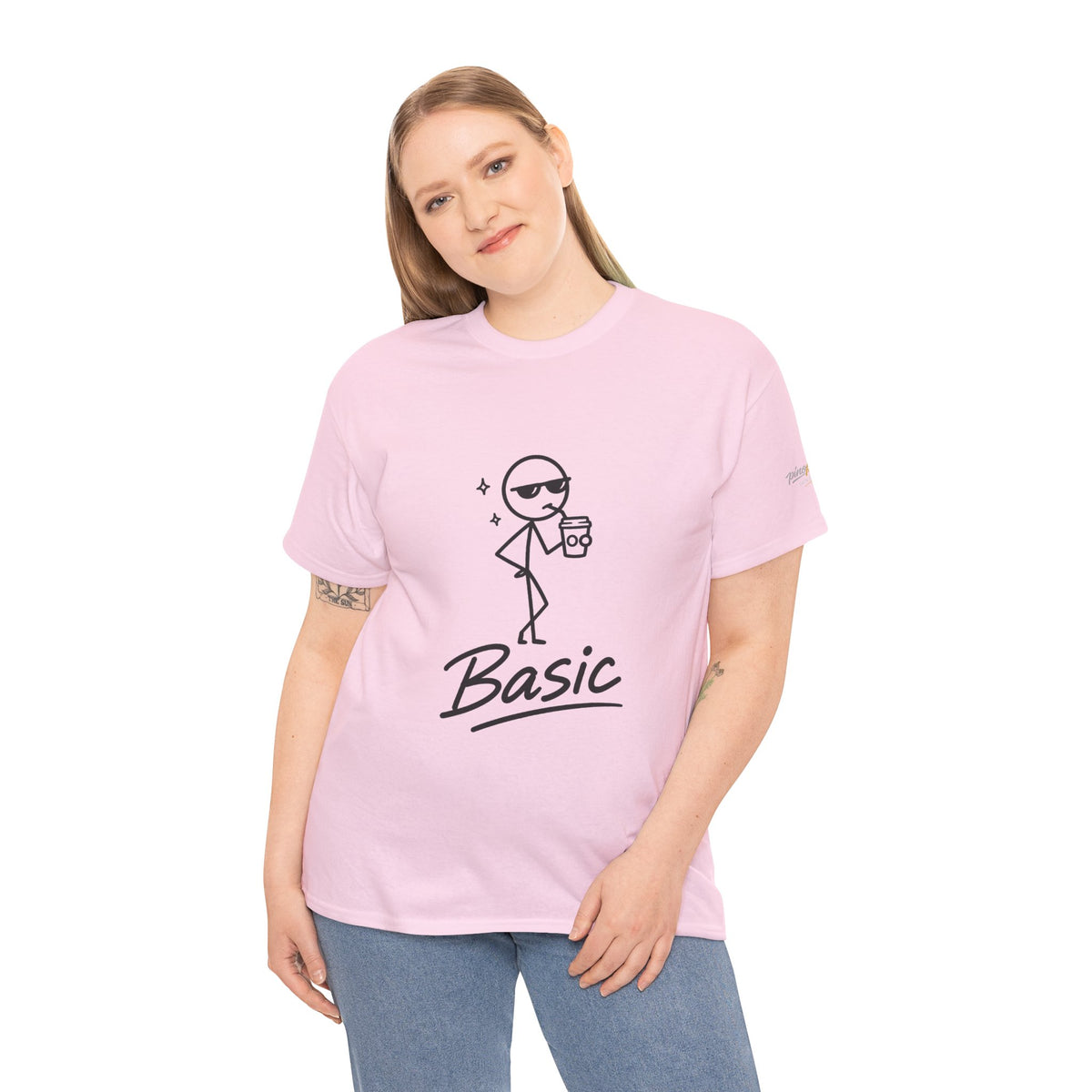 "Basic" Stick Figure Coffee Tee
