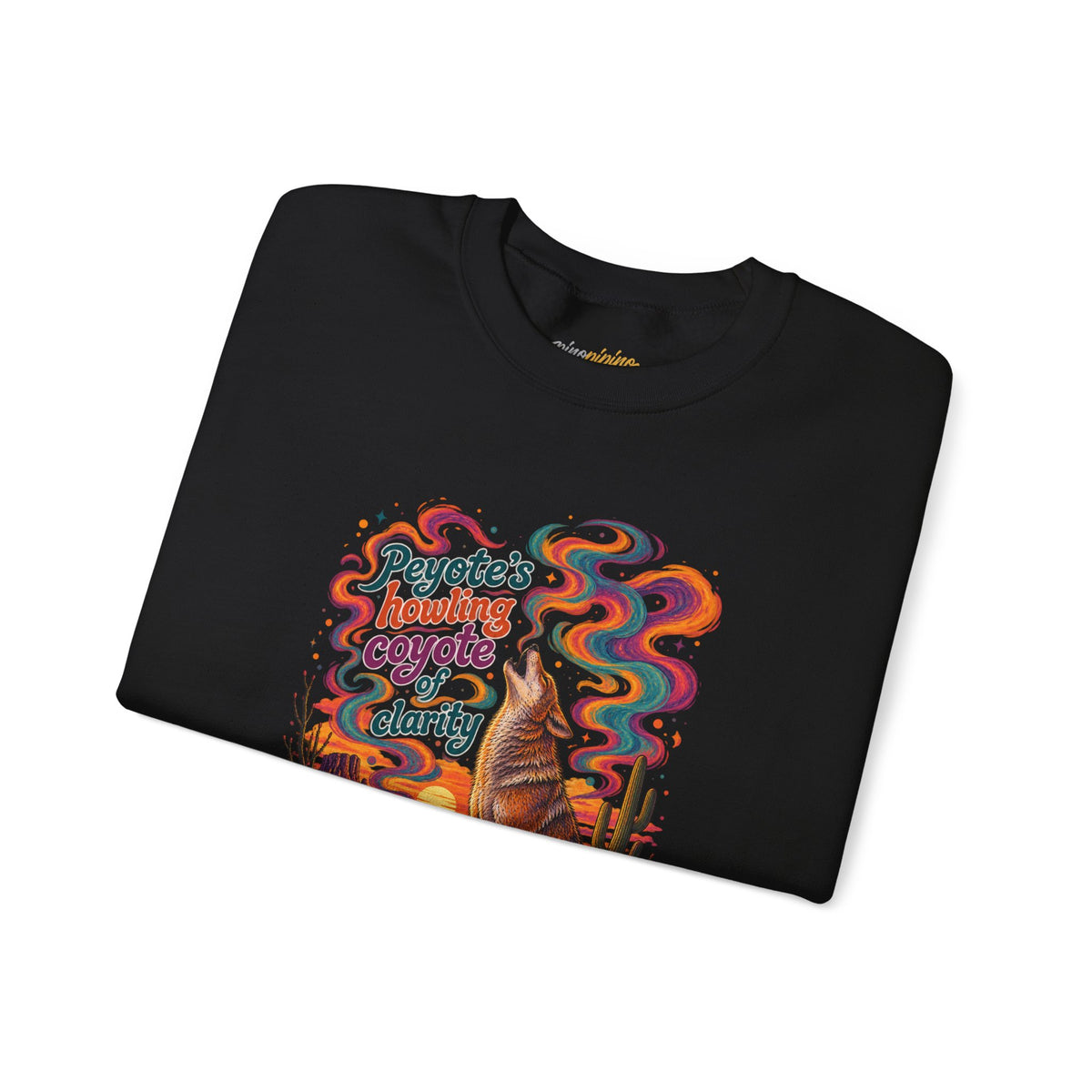 “Peyote’s Howling Coyote Clarity” Graphic Crewneck Sweatshirt