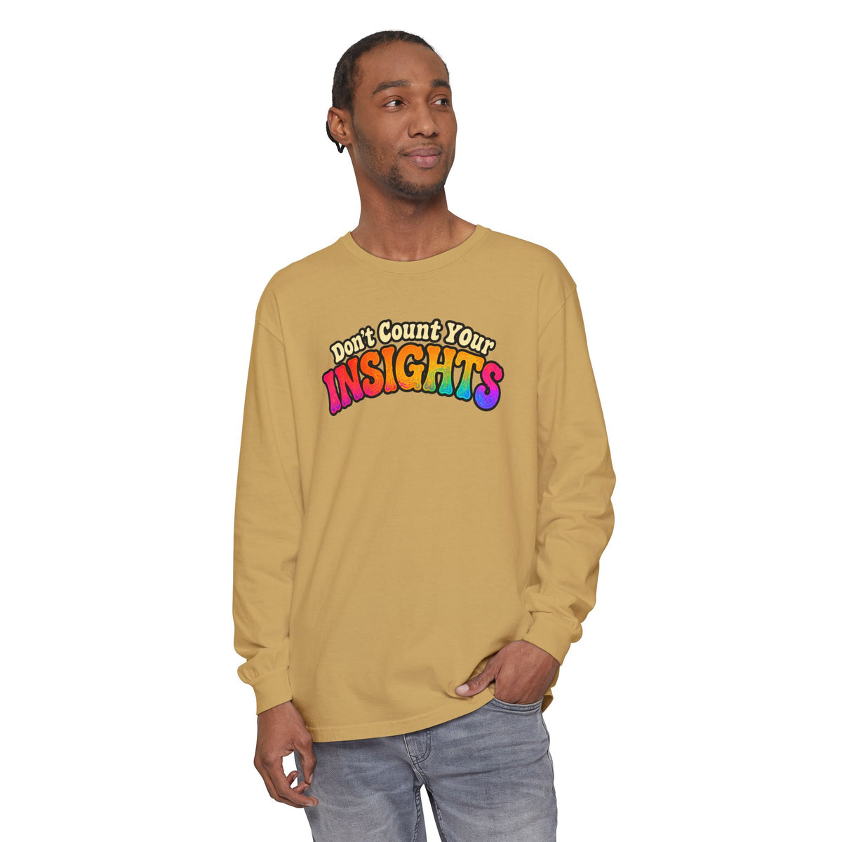 "Don't Count Your Insights" Long Sleeve Tee — Psychedelic Mushroom Art