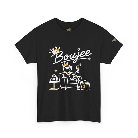 "Boujee" Minimal Graphic Cotton T-Shirt