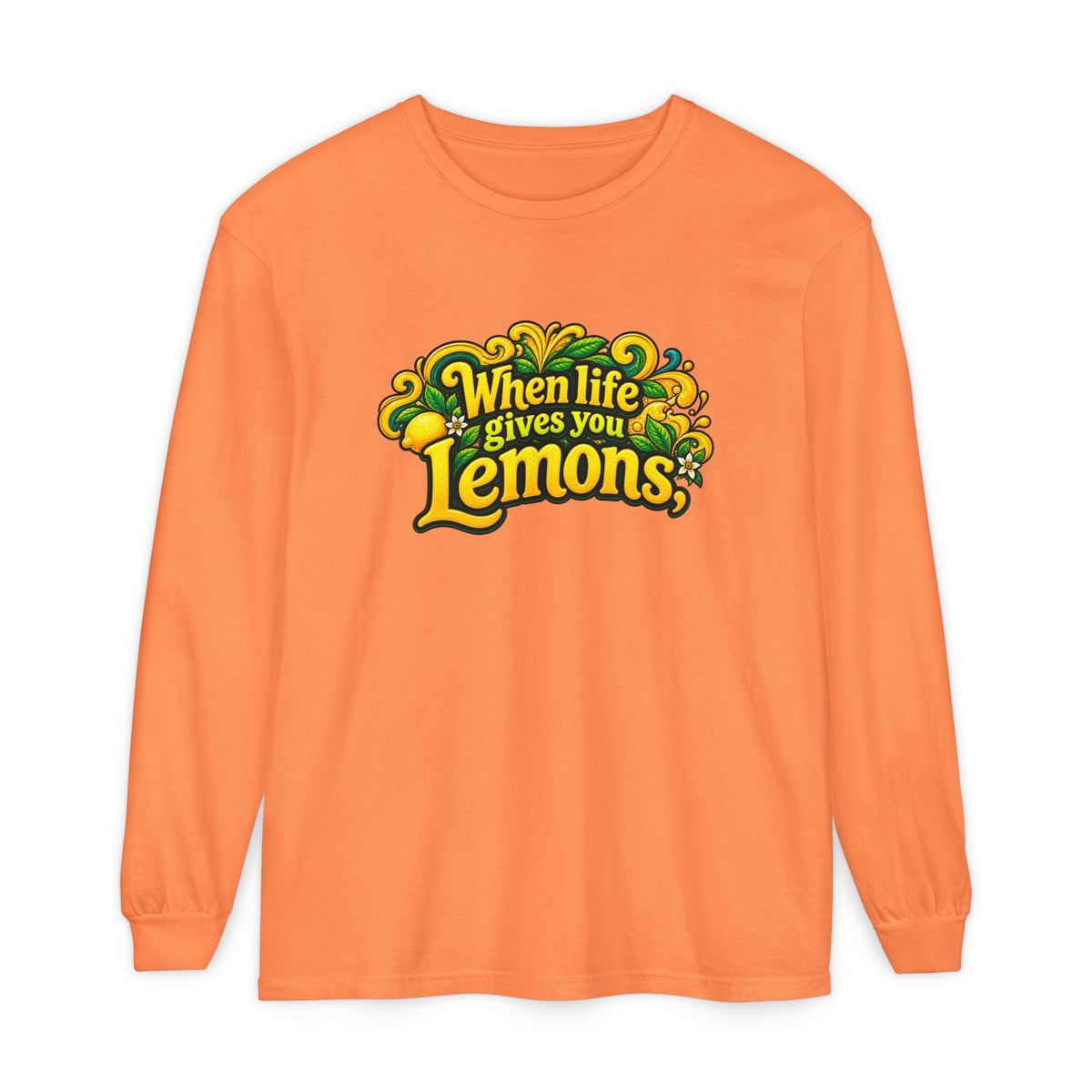 "When Life Gives You Lemons Trade them for Shrooms" Psychedelic Series Long Sleeve T-Shirt