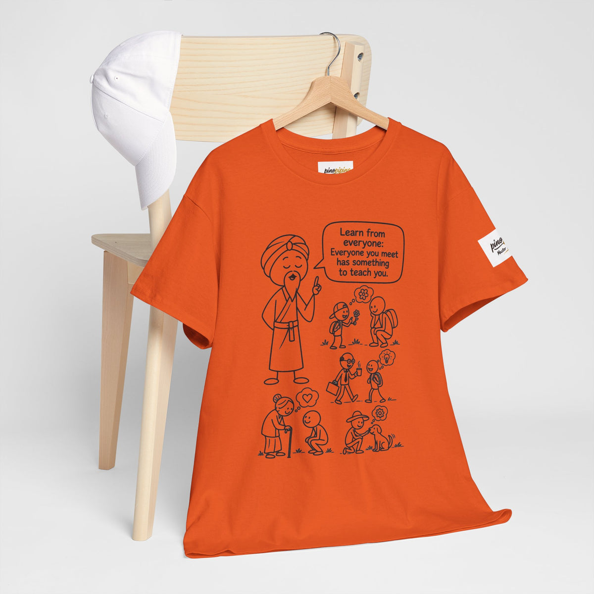 Spiritual Teacher Comic Tee — "Learn from Everyone" Graphic T‑Shirt
