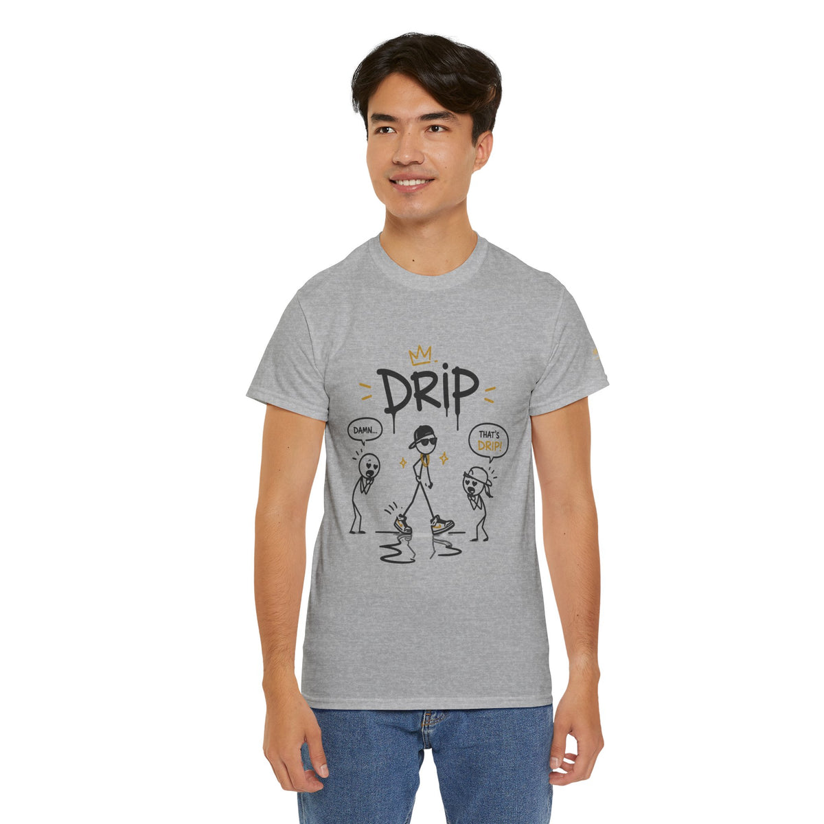 "Drip" Gen Z Slang Funny Stick Figure T‑Shirt