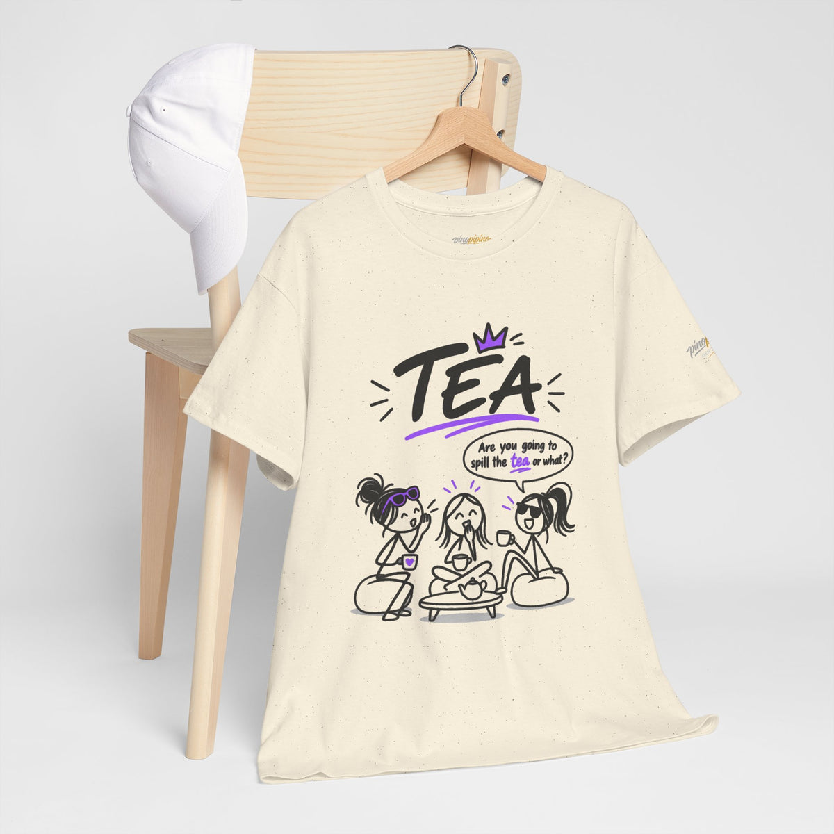 "Tea: Are you going to spill the tea or what?" Cartoon Graphic Tee