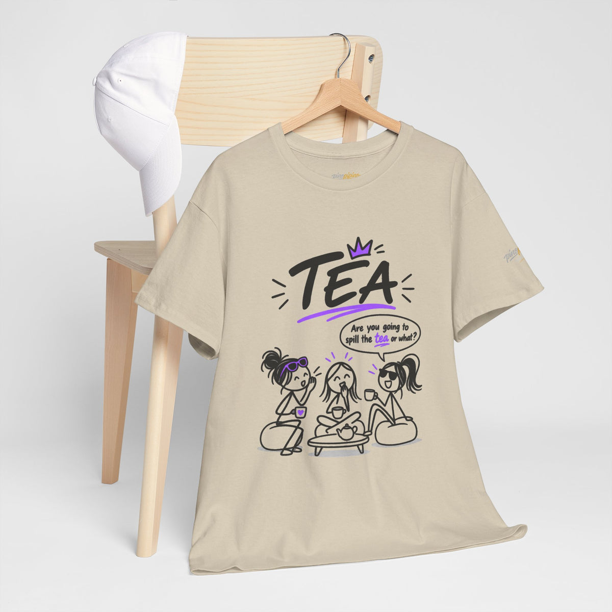 "Tea: Are you going to spill the tea or what?" Cartoon Graphic Tee