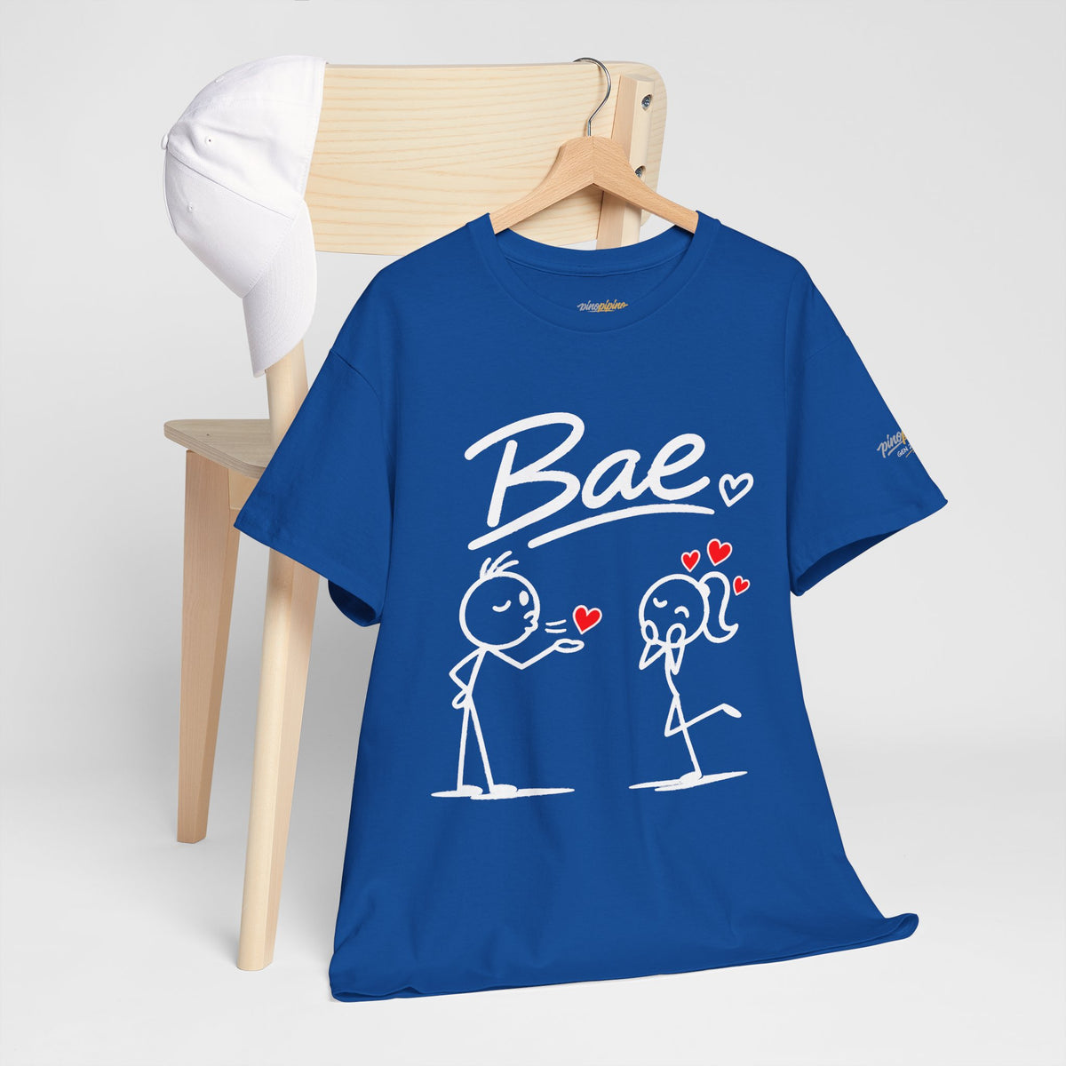 "Bae" Stick Figure Couple T‑Shirt — Cute Romantic Tee