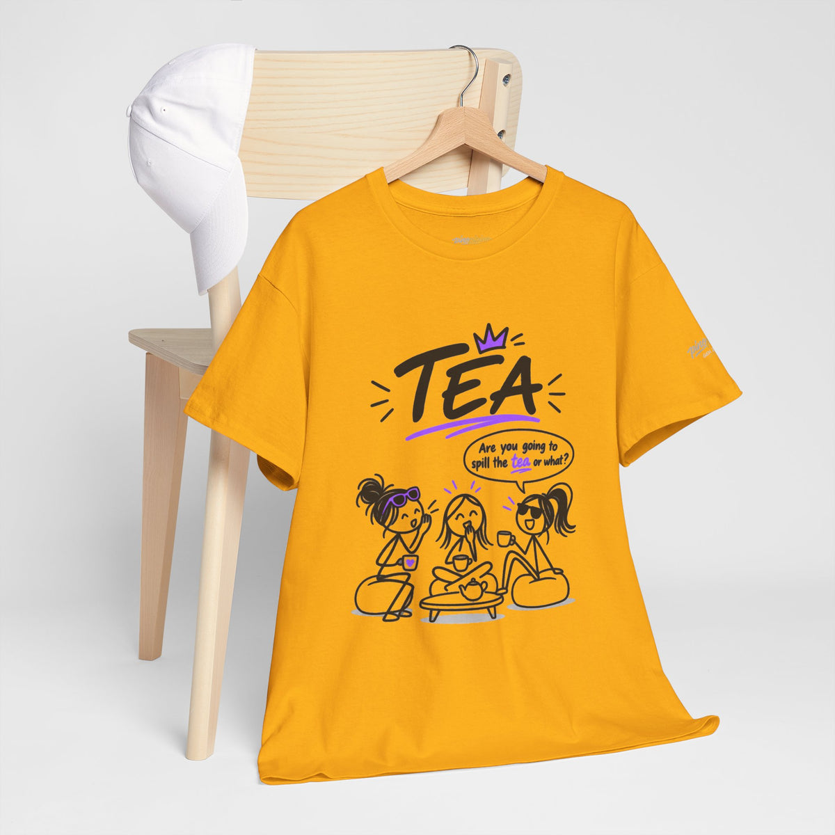"Tea: Are you going to spill the tea or what?" Cartoon Graphic Tee