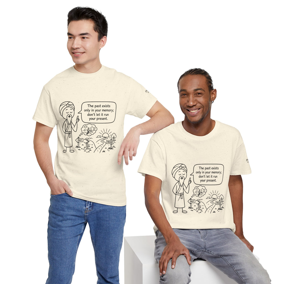 Inspirational Master Lee's Wisdom Graphic Tee — "The past exists only in your memory; don't let it ruin your present."