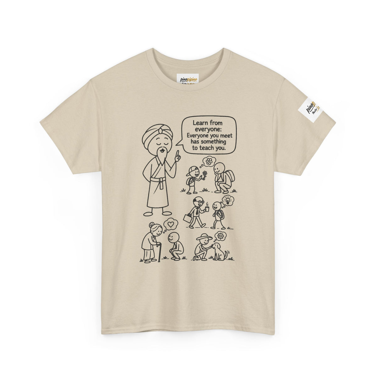 Spiritual Teacher Comic Tee — "Learn from Everyone" Graphic T‑Shirt