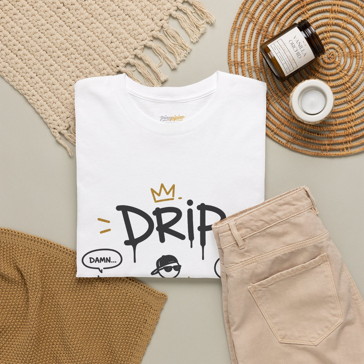"Drip" Gen Z Slang Funny Stick Figure T‑Shirt
