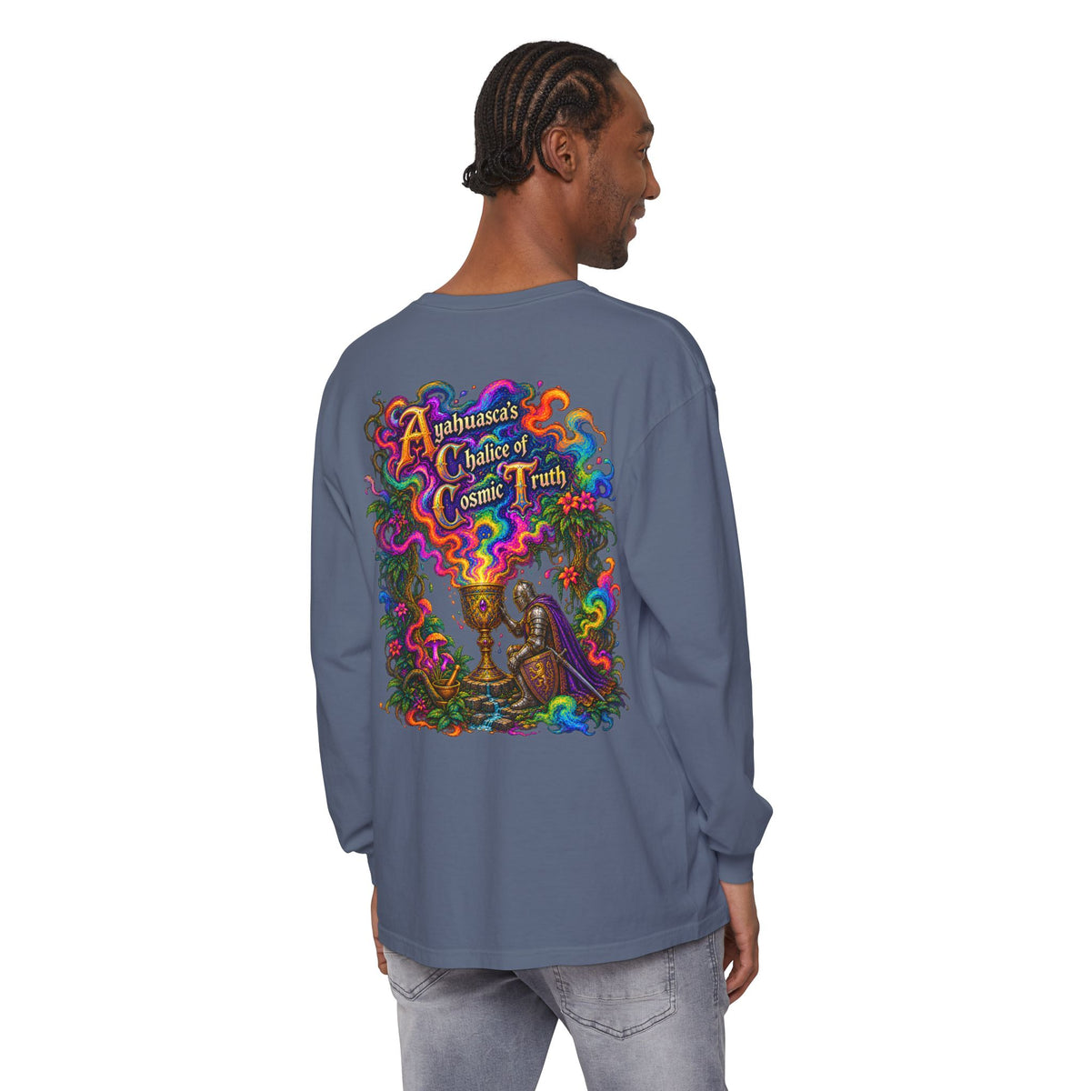 Ayahuasca Chalice Long Sleeve Tee — Psychedelic Cosmic Truth Graphic