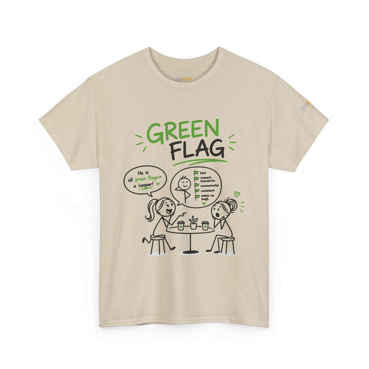 "Green Flag" Conversation T‑Shirt — Funny Dating Talk Tee