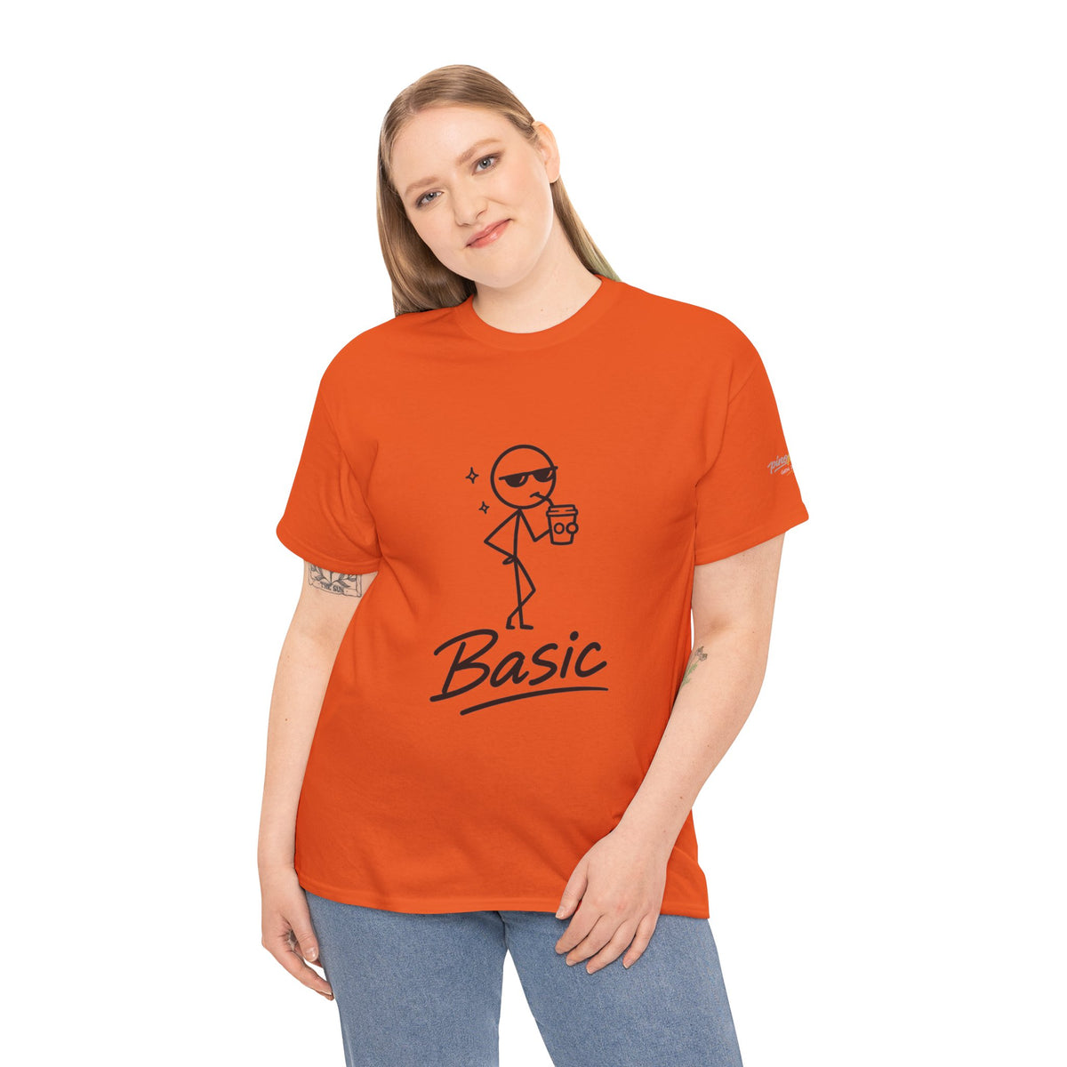 "Basic" Stick Figure Coffee Tee