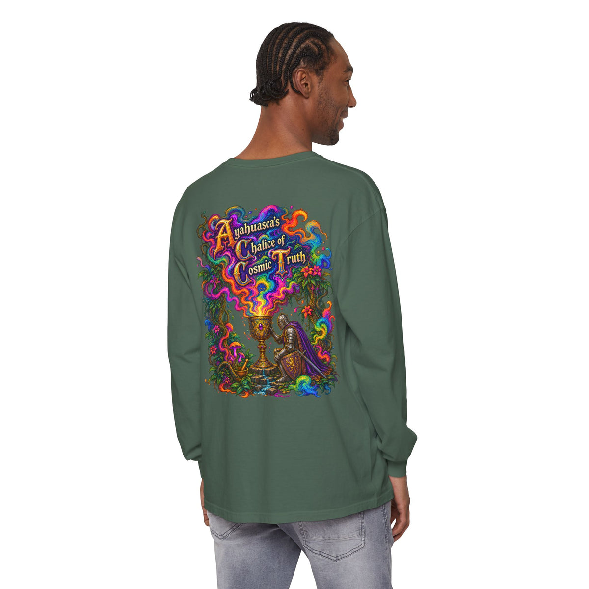 Ayahuasca Chalice Long Sleeve Tee — Psychedelic Cosmic Truth Graphic
