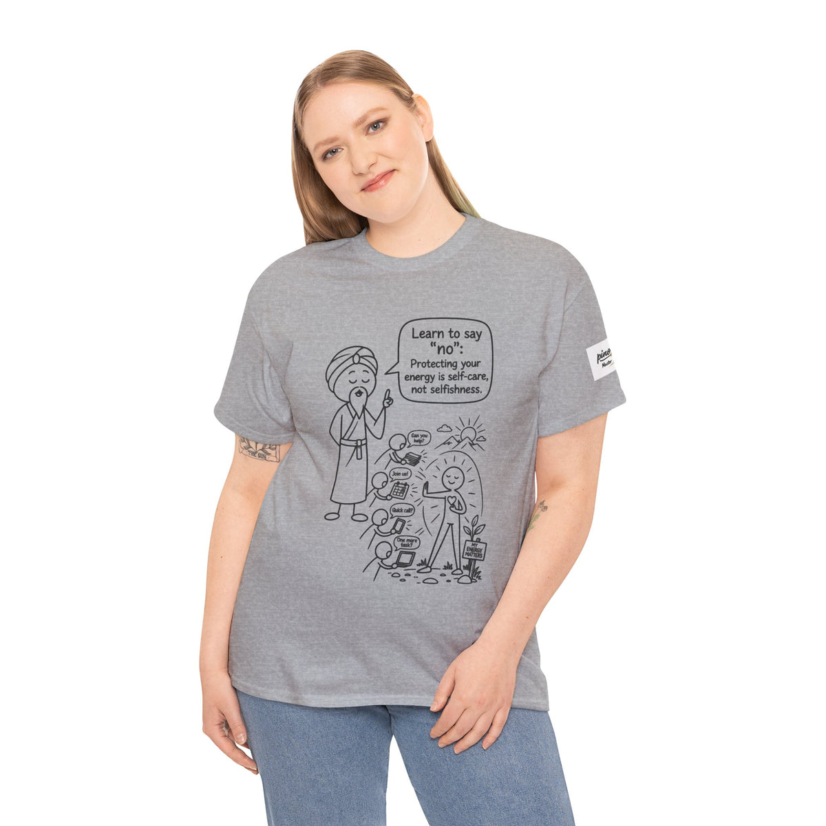 Spiritual Self-Care Tee — "Learn to Say No" Mindfulness T-Shirt