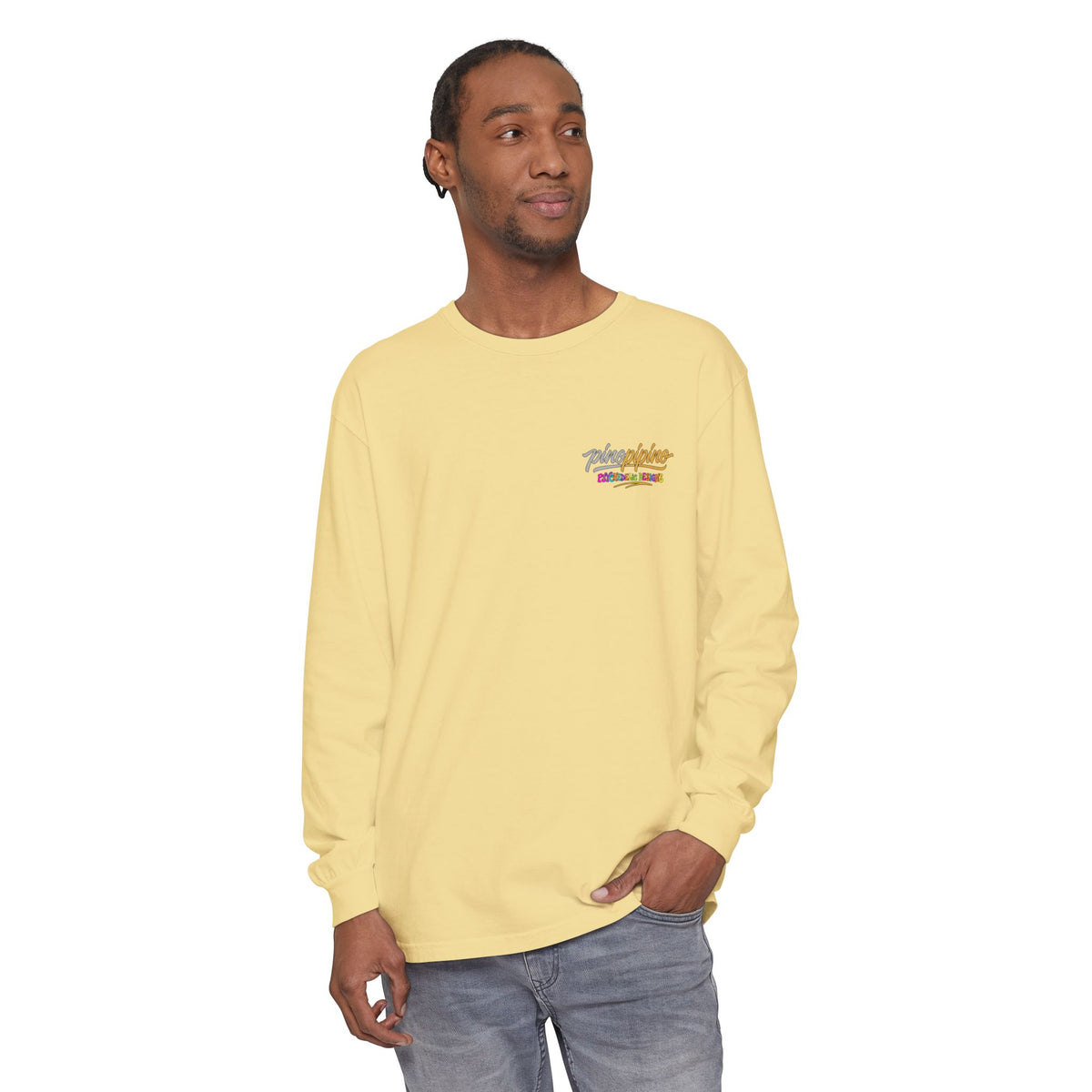 Psychedelic Mushroom Long Sleeve T‑Shirt — "Shrooming Where the Grass Is Greener"