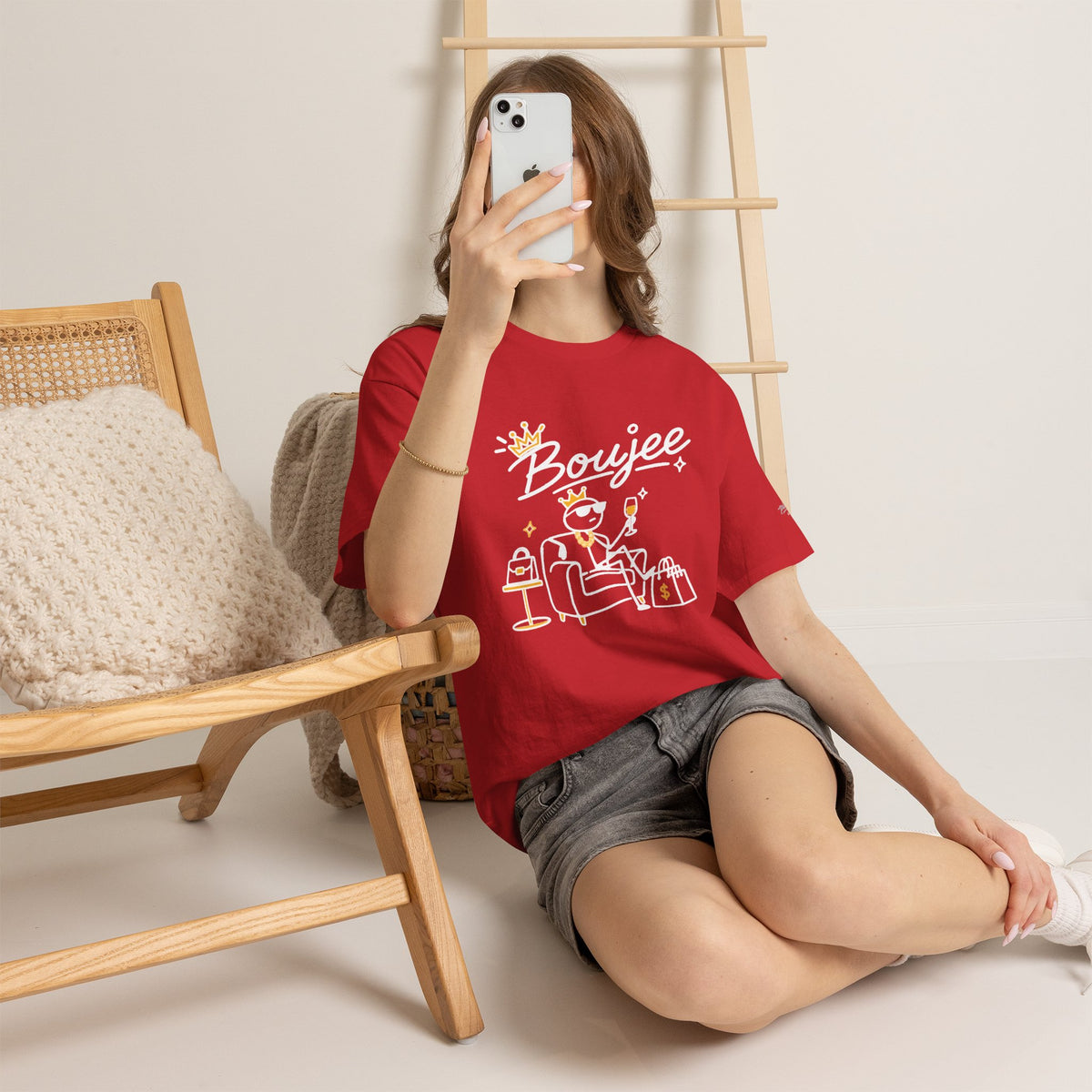 "Boujee" Minimal Graphic Cotton T-Shirt
