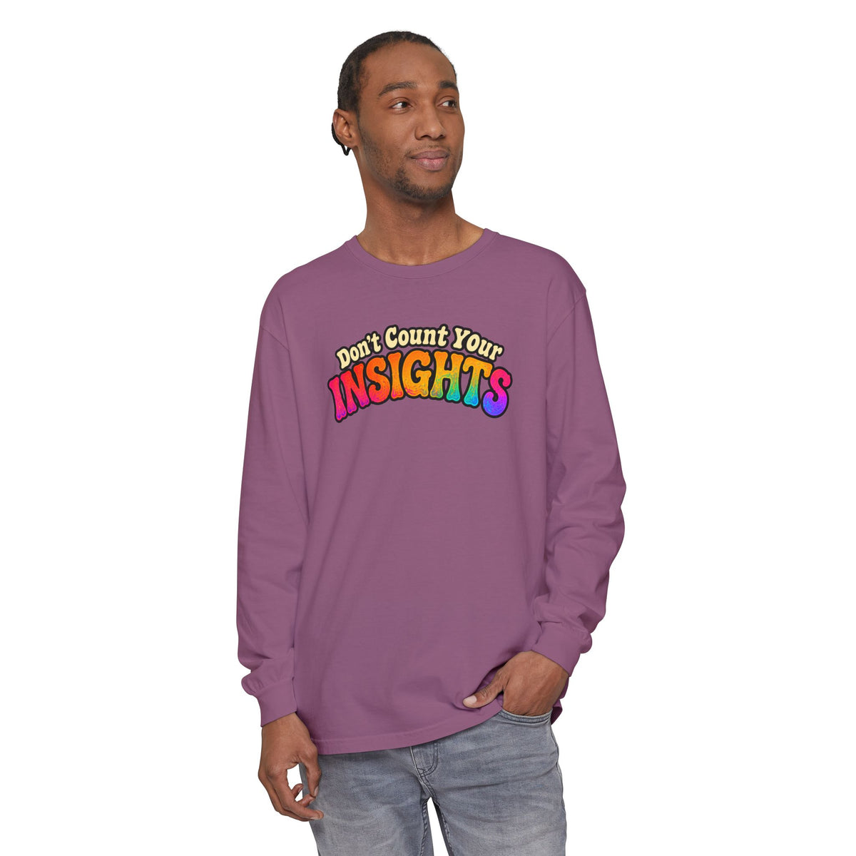 "Don't Count Your Insights" Long Sleeve Tee — Psychedelic Mushroom Art