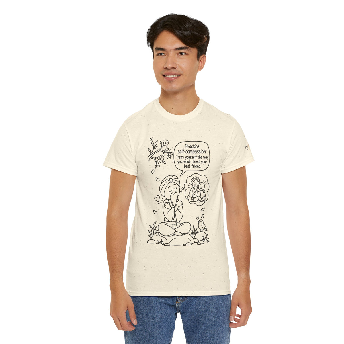 "Practice Self-Compassion" Master Lee's Wisdom Meditation T-Shirt