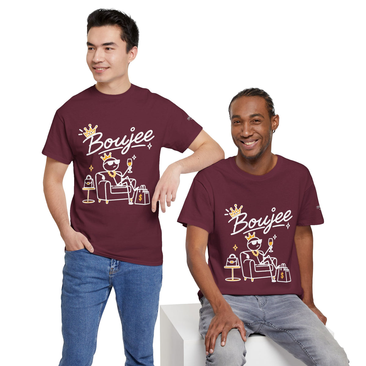 "Boujee" Minimal Graphic Cotton T-Shirt