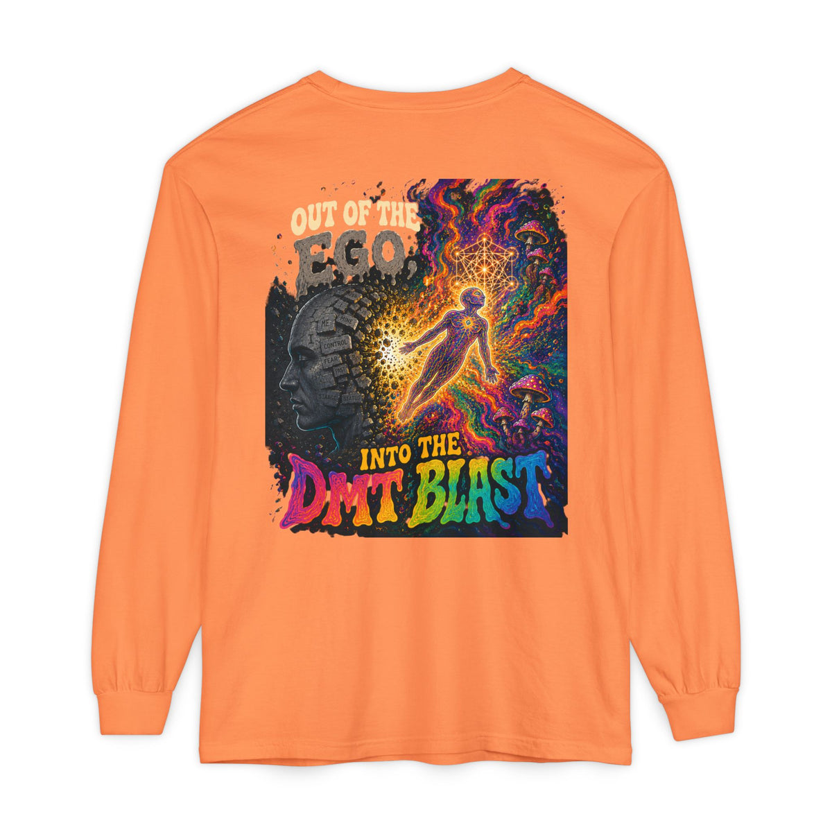 "Out of the Ego" Long Sleeve T-Shirt — Psychedelic DMT Blast Graphic
