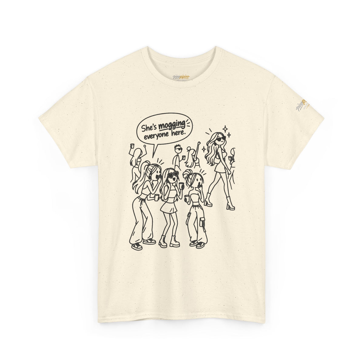 "She's mogging everyone here" Cartoon Tee