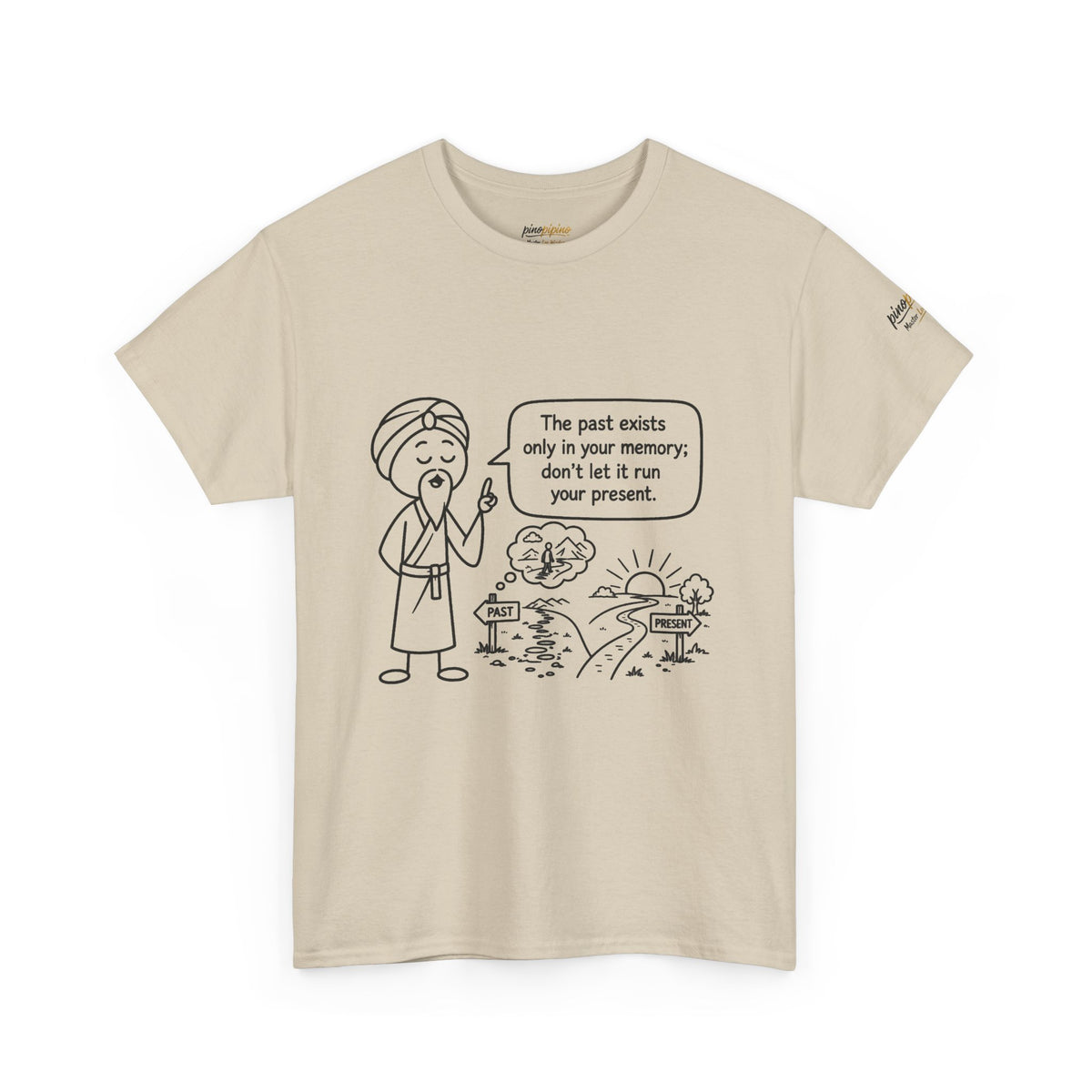 Inspirational Master Lee's Wisdom Graphic Tee — "The past exists only in your memory; don't let it ruin your present."