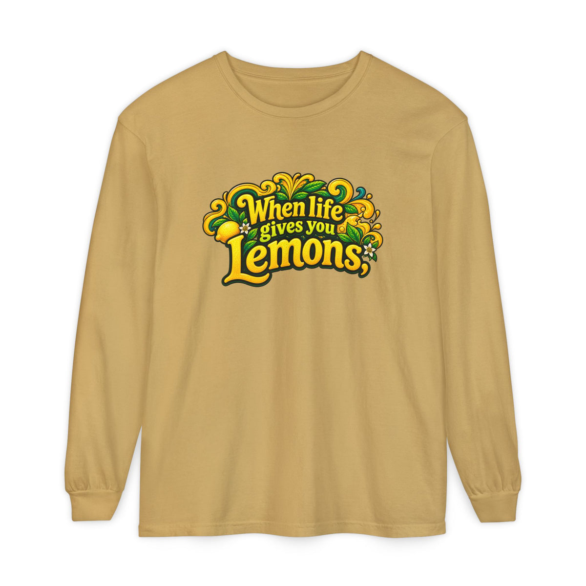 "When Life Gives You Lemons Trade them for Shrooms" Psychedelic Series Long Sleeve T-Shirt