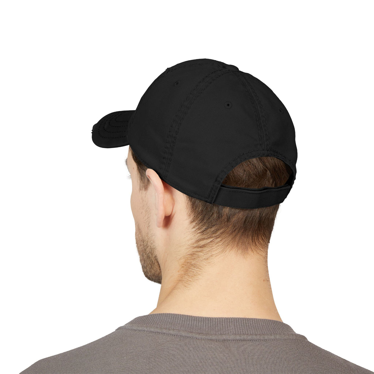 Distressed Embroidered Hat - Pinopipino Script Logo Cap