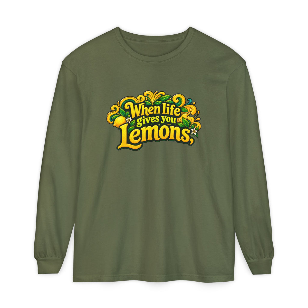 "When Life Gives You Lemons Trade them for Shrooms" Psychedelic Series Long Sleeve T-Shirt