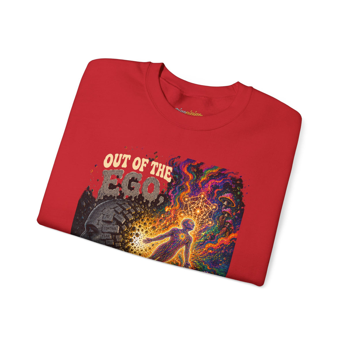 "Out of the Ego Into the DMT Blast" Psychedelic Crewneck Sweatshirt