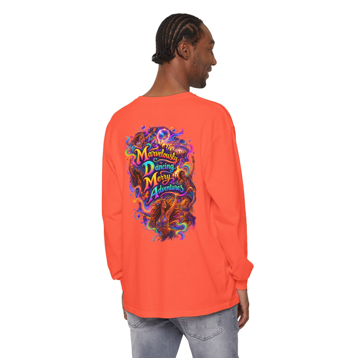 "Marvelously Dancing Merry Adventures" Psychedelic Long Sleeve Tee