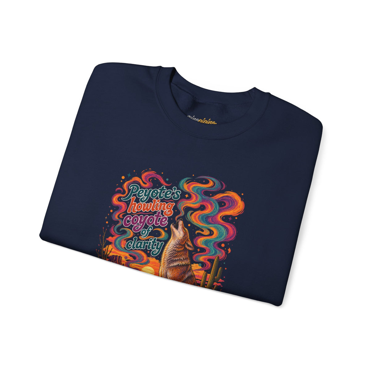 “Peyote’s Howling Coyote Clarity” Graphic Crewneck Sweatshirt