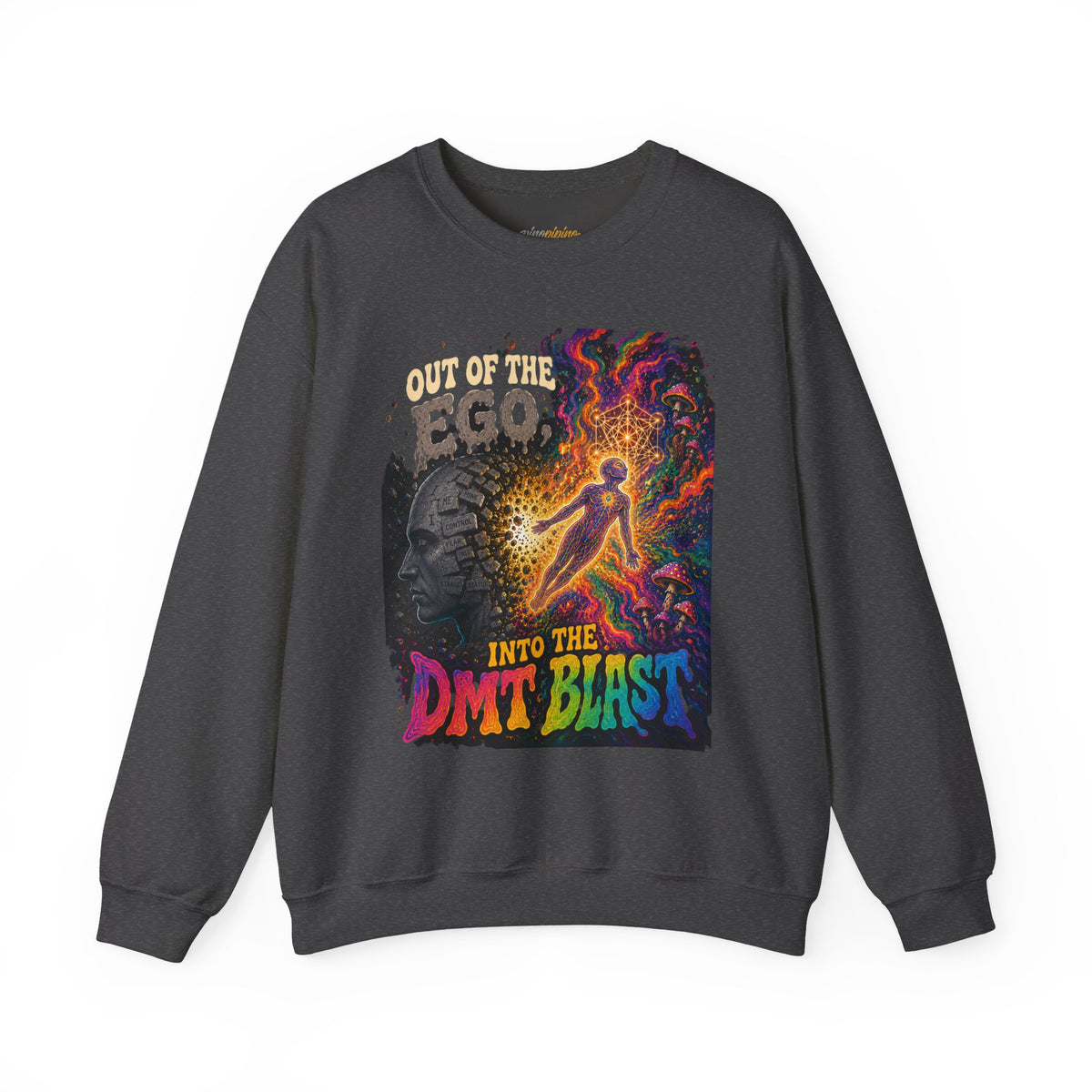 "Out of the Ego Into the DMT Blast" Psychedelic Crewneck Sweatshirt