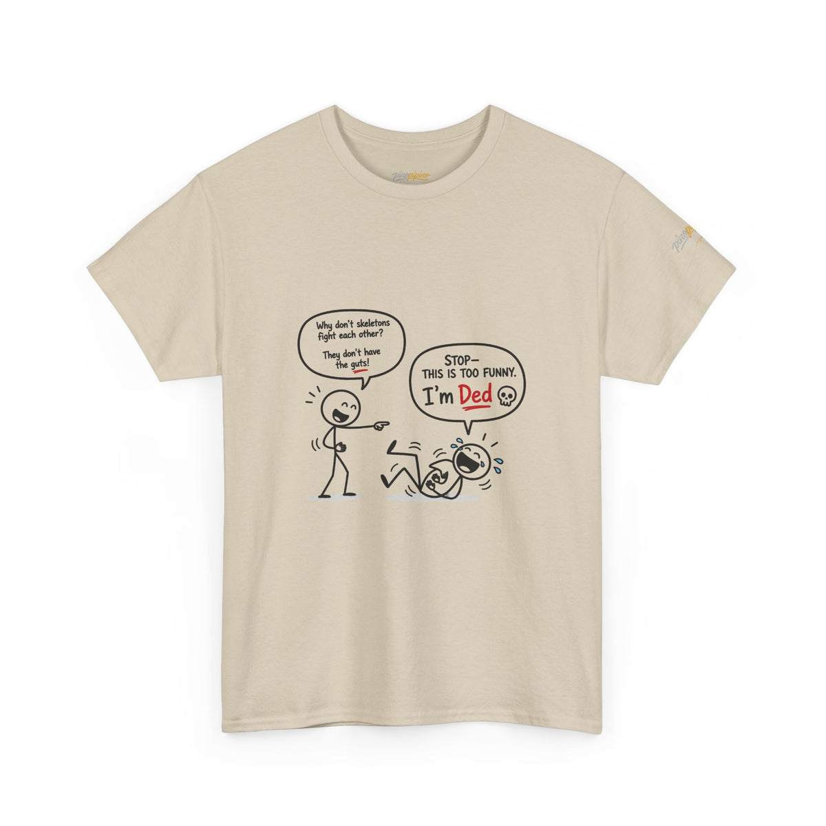 Funny "I'm Ded" Comic T-Shirt — Dark Humor Stick Figure Tee