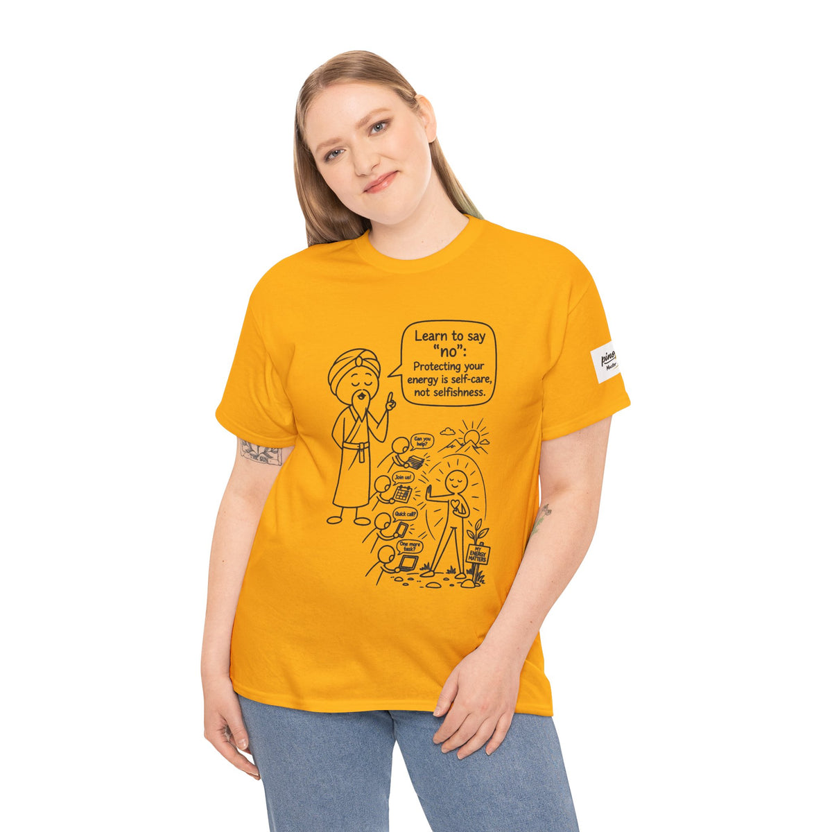Spiritual Self-Care Tee — "Learn to Say No" Mindfulness T-Shirt