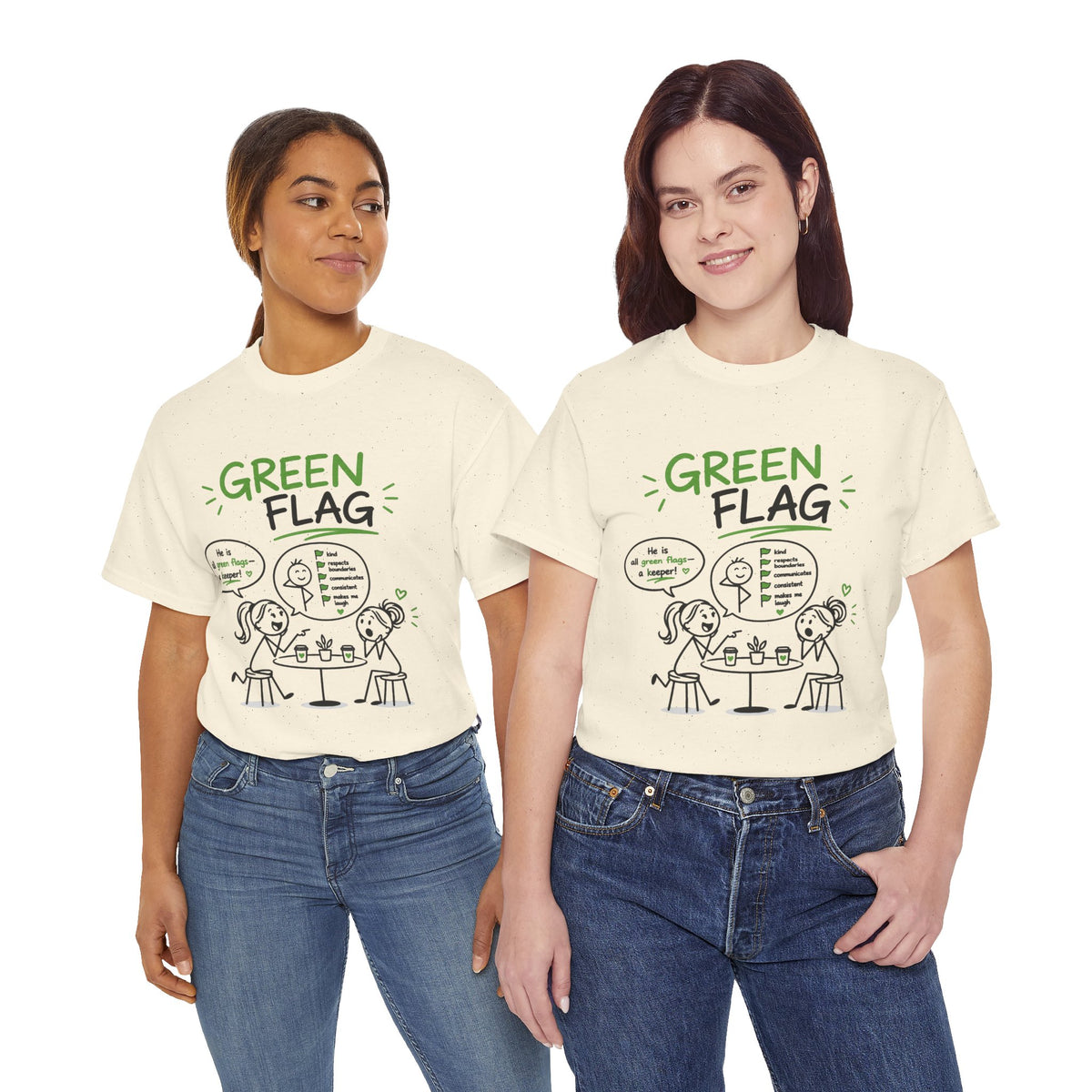 "Green Flag" Conversation T‑Shirt — Funny Dating Talk Tee