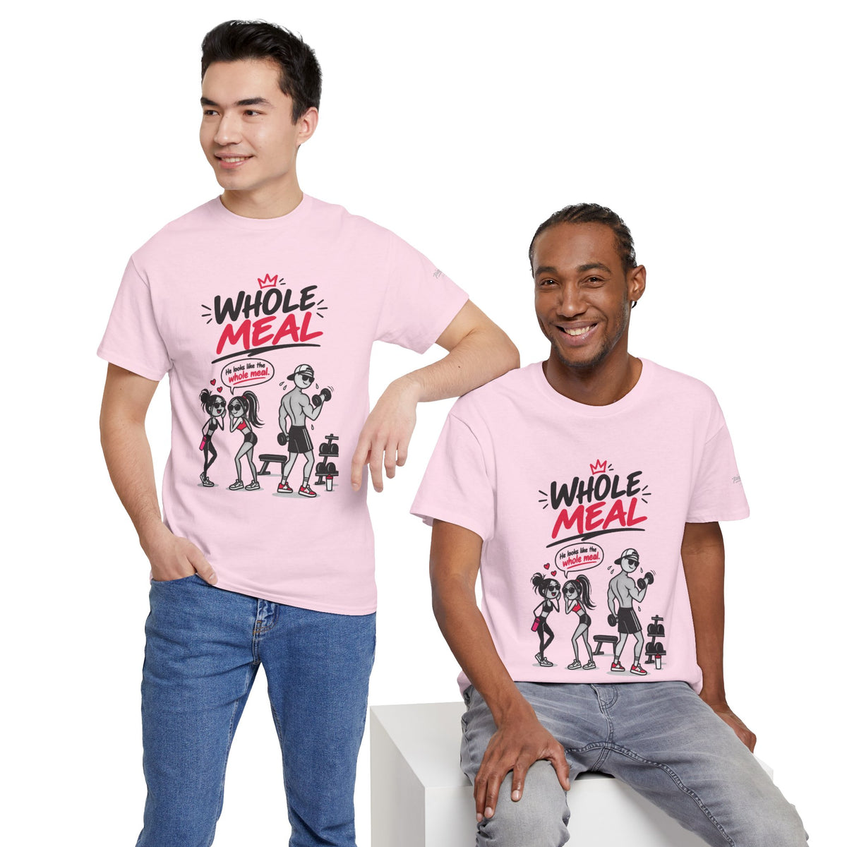 Fitness Tee — "Whole Meal" Gym Motivation Shirt