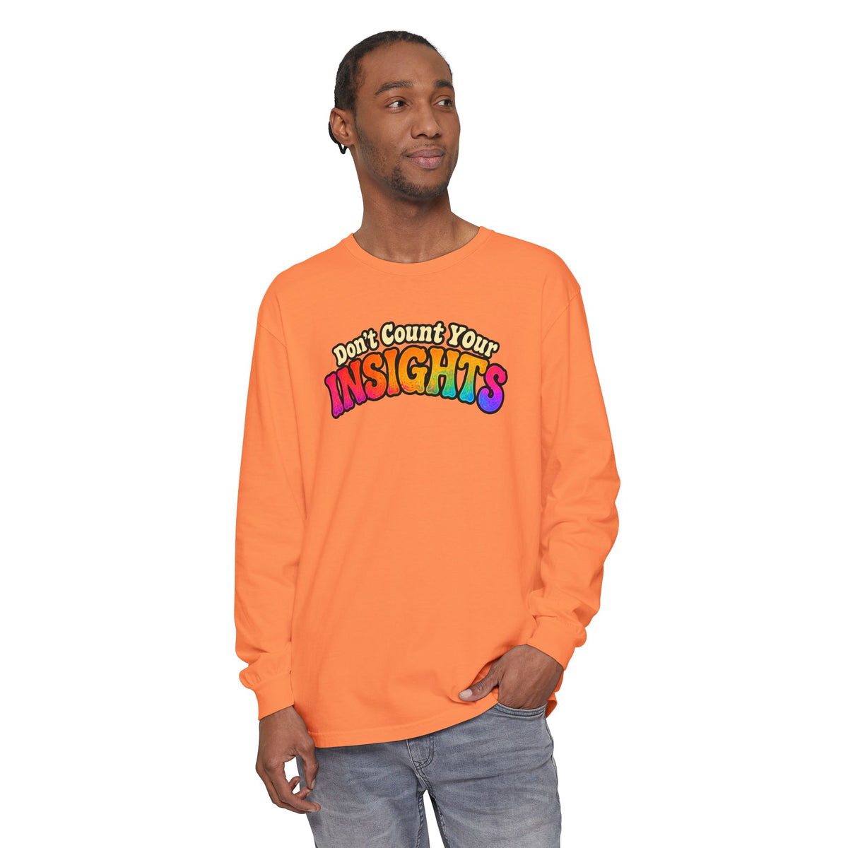 "Don't Count Your Insights" Long Sleeve Tee — Psychedelic Mushroom Art