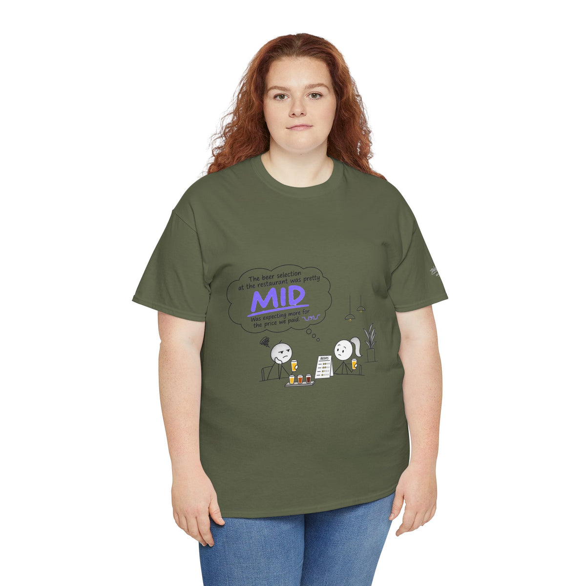 "Mid" GenZ Slang Humor T‑Shirt