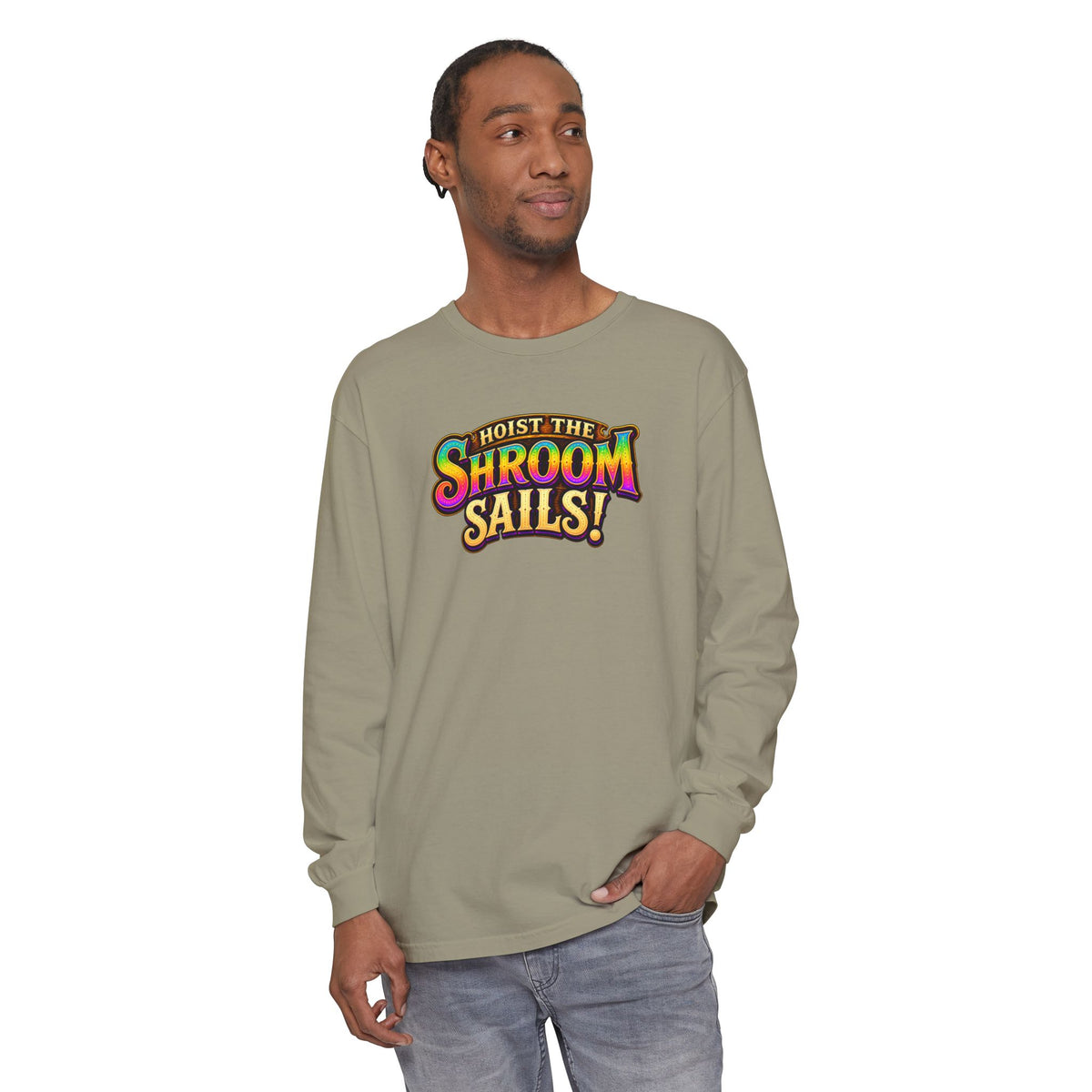 Hoist the Shroom Sails! Long Sleeve T‑Shirt