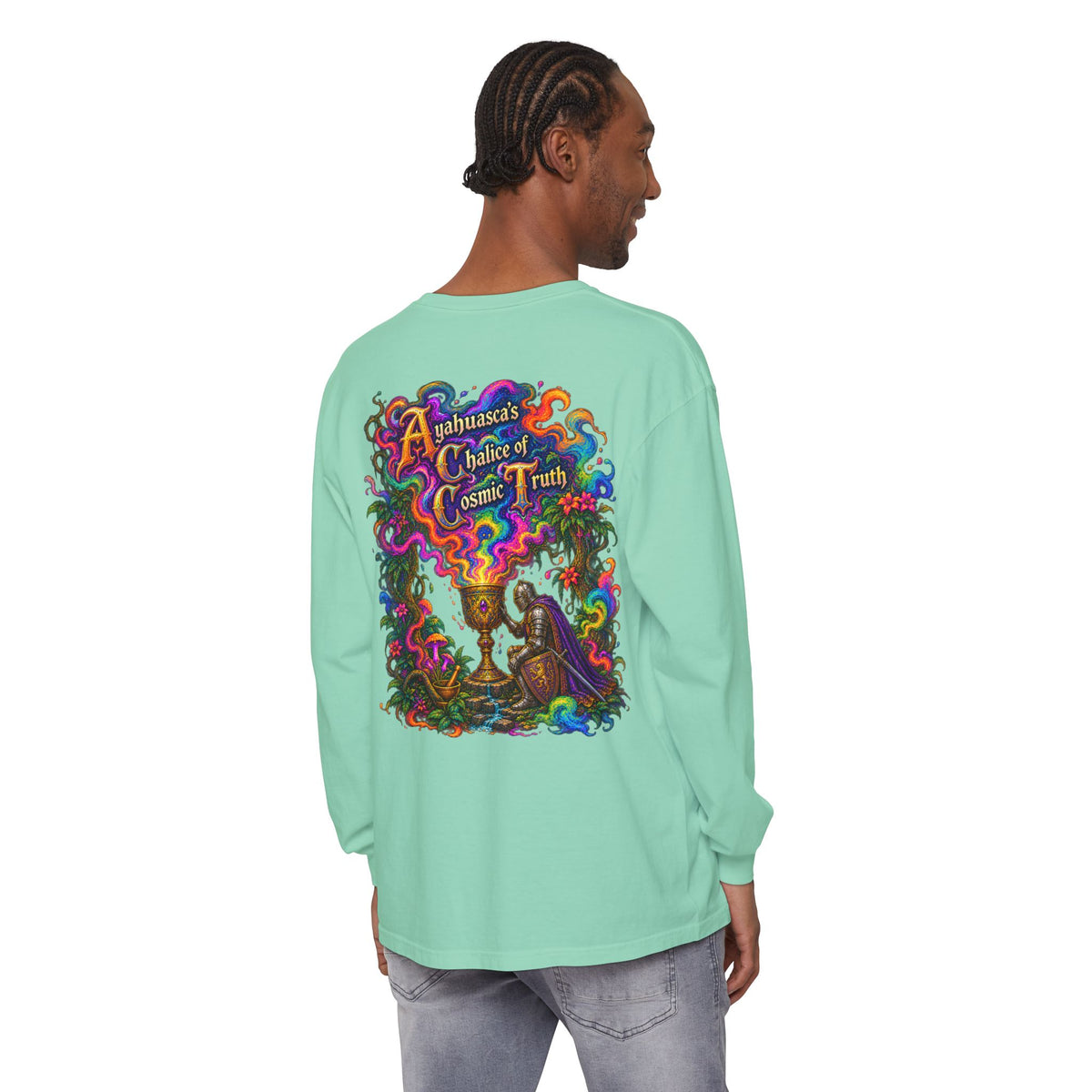 Ayahuasca Chalice Long Sleeve Tee — Psychedelic Cosmic Truth Graphic