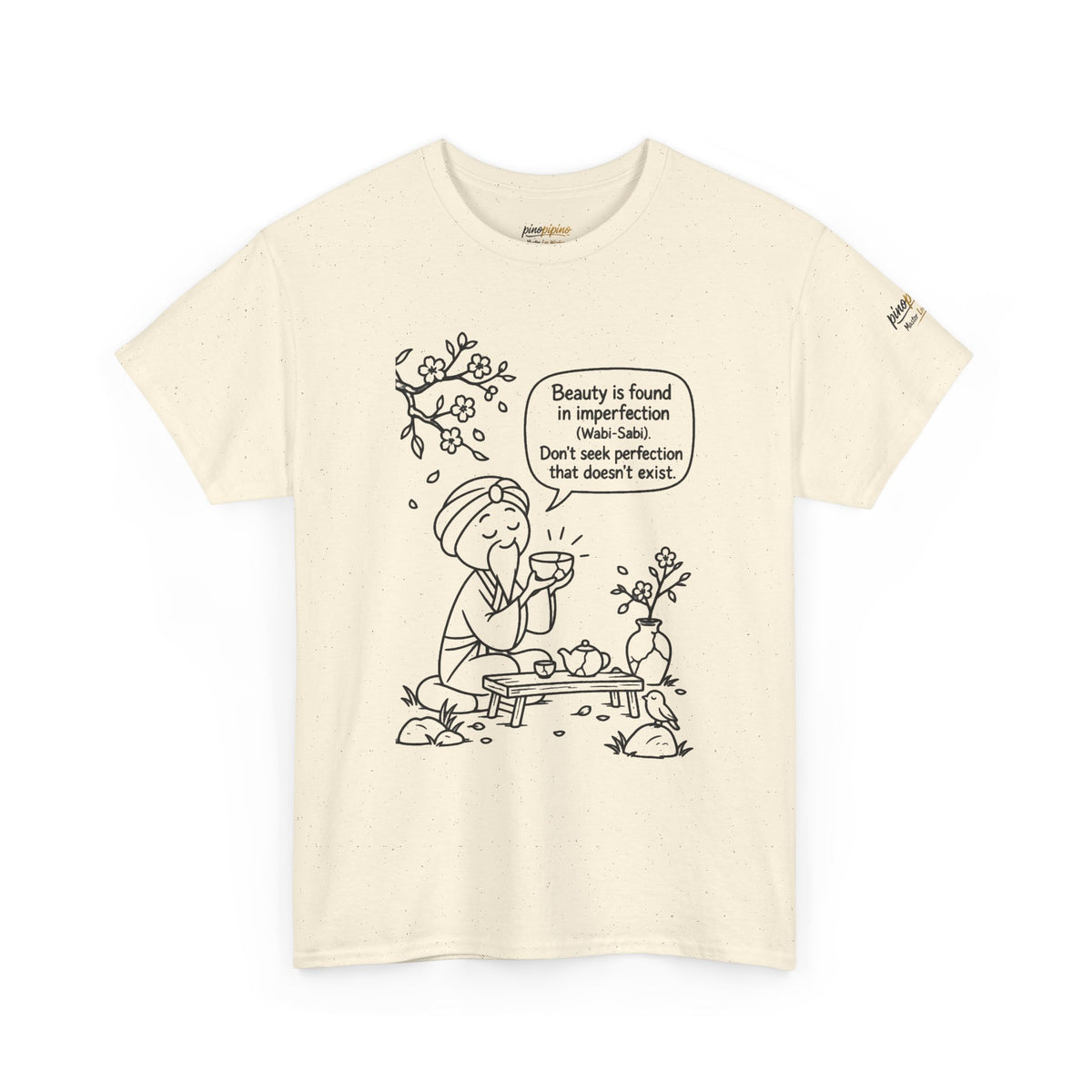 "Beauty is Found in Imperfection" Mindful Graphic Cotton Tee