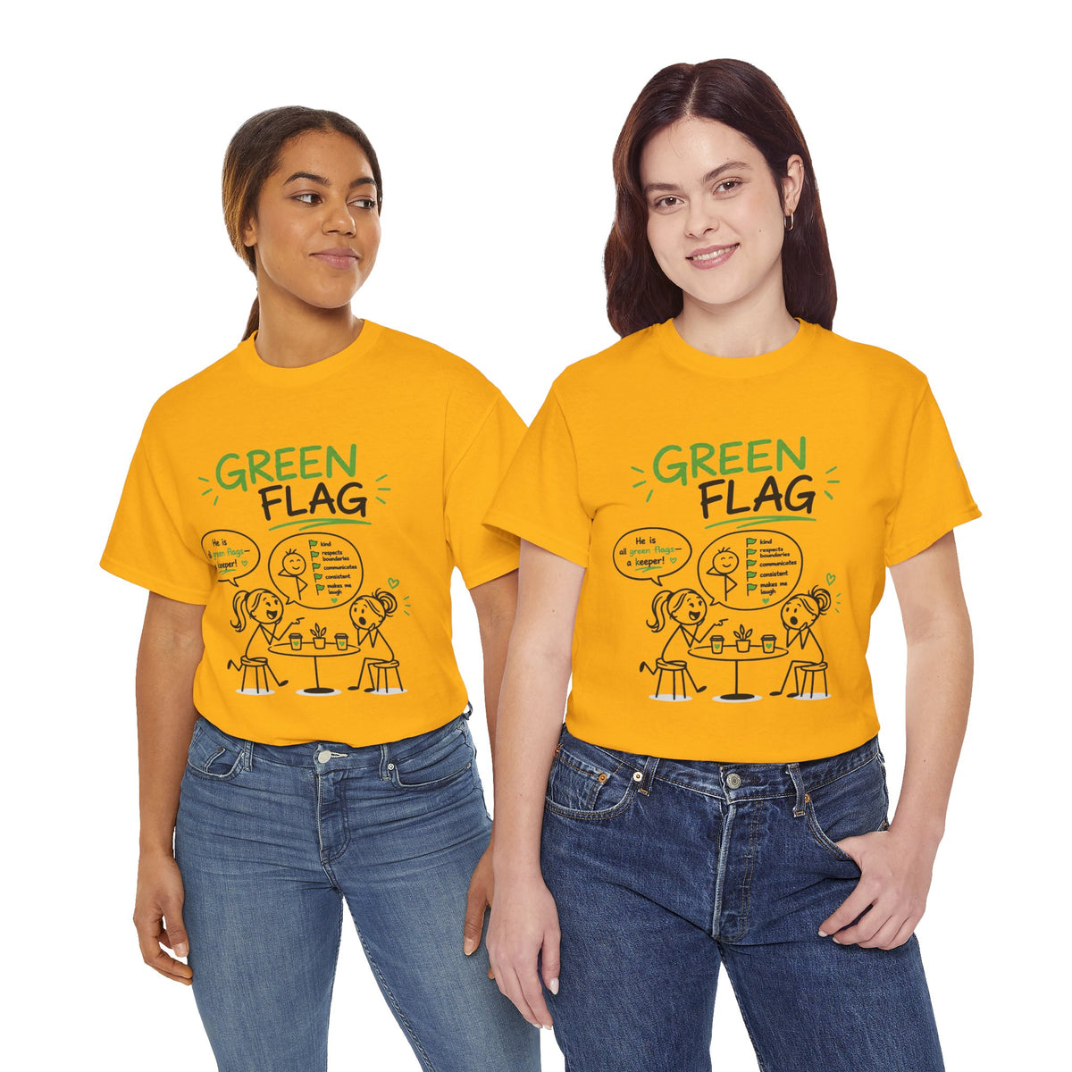 "Green Flag" Conversation T‑Shirt — Funny Dating Talk Tee